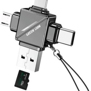 CARD READER 4IN1 GREEN LION