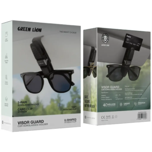 CAR SUNGLASSES HOLDER GREEN LION